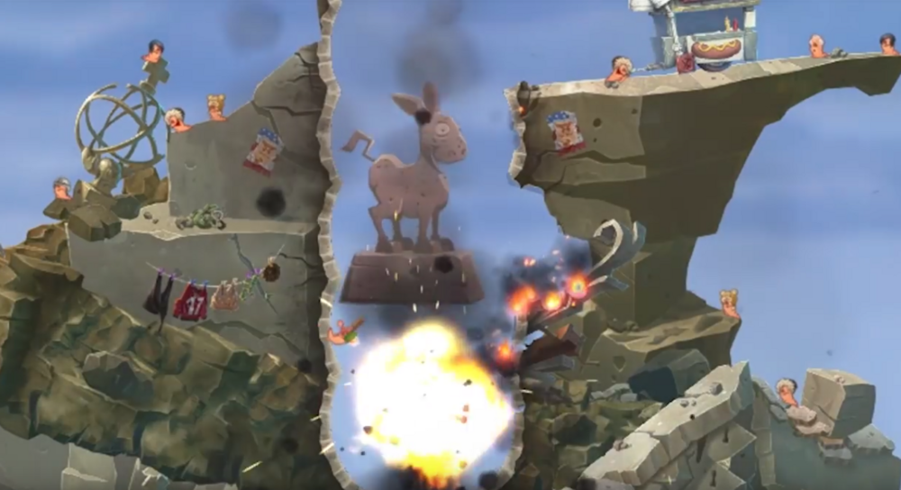 Worms WMD - Concrete Donkey © Worms.Fandom