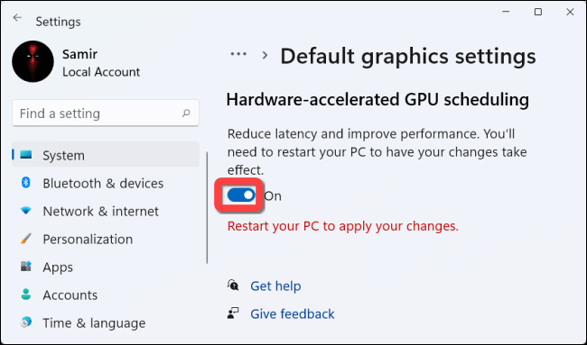 GPU Scheduling Windows 11 © How-To Geek
