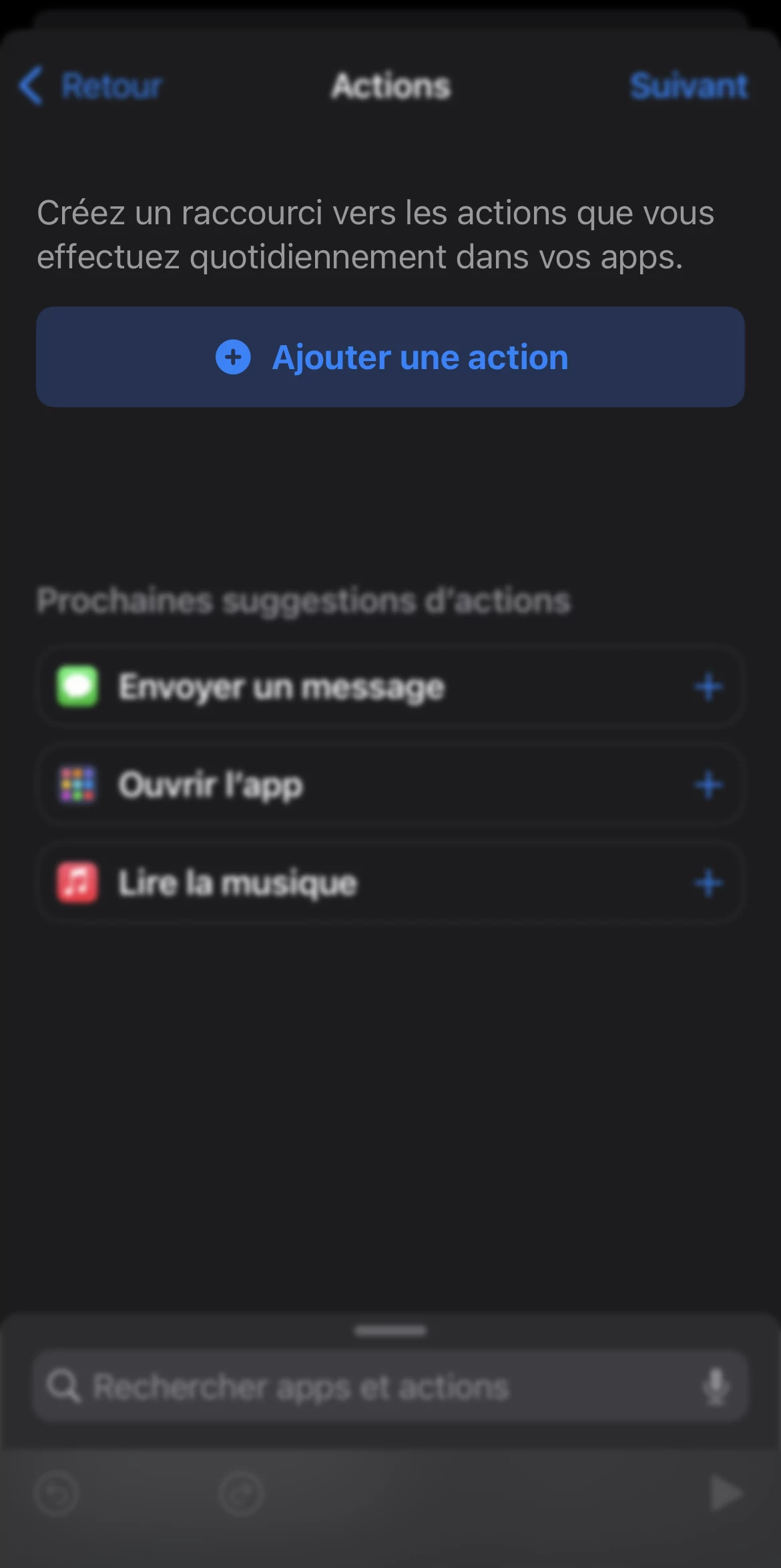 Mode economie energie raccourcis iPhone