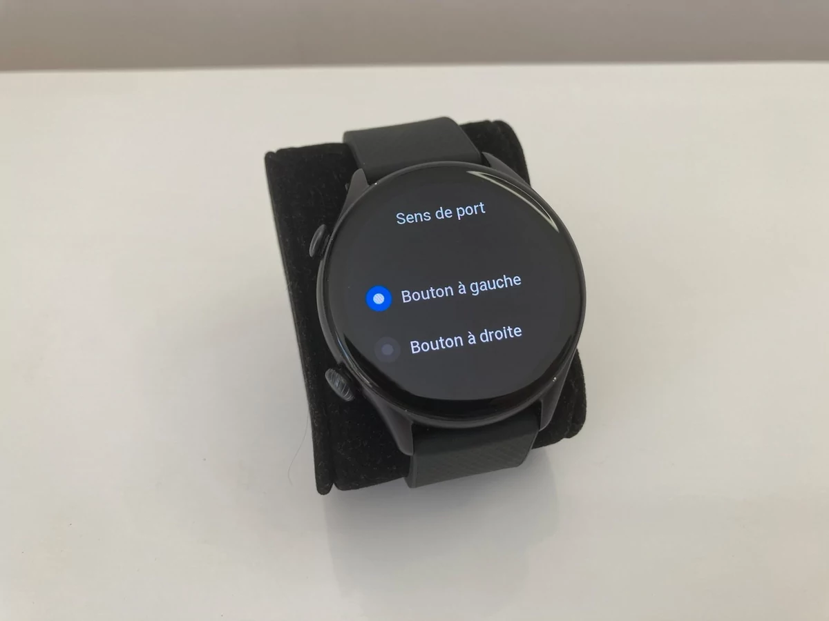 Amazfit GTR 3 Pro - Sens bouton © Johan Gautreau