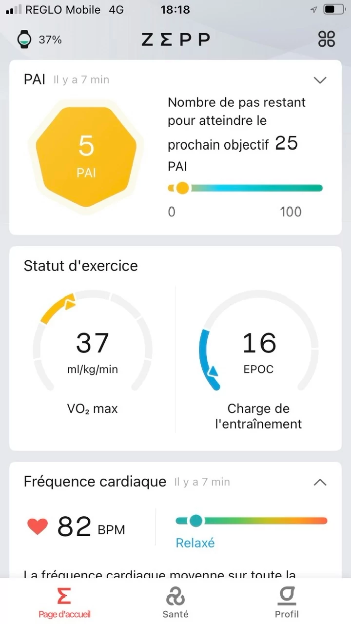 Amazfit - Appli Zepp 1 © Johan Gautreau