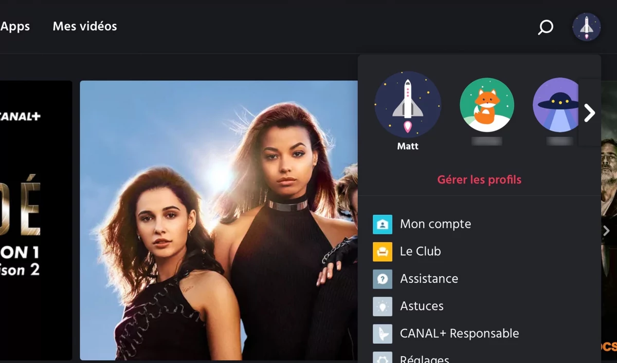 myCanal Profil Zoom © Clubic.com