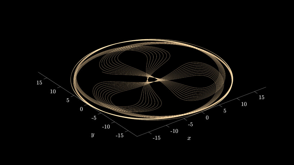 Simulation de la trajectoire de particules © Valery Vermeulen