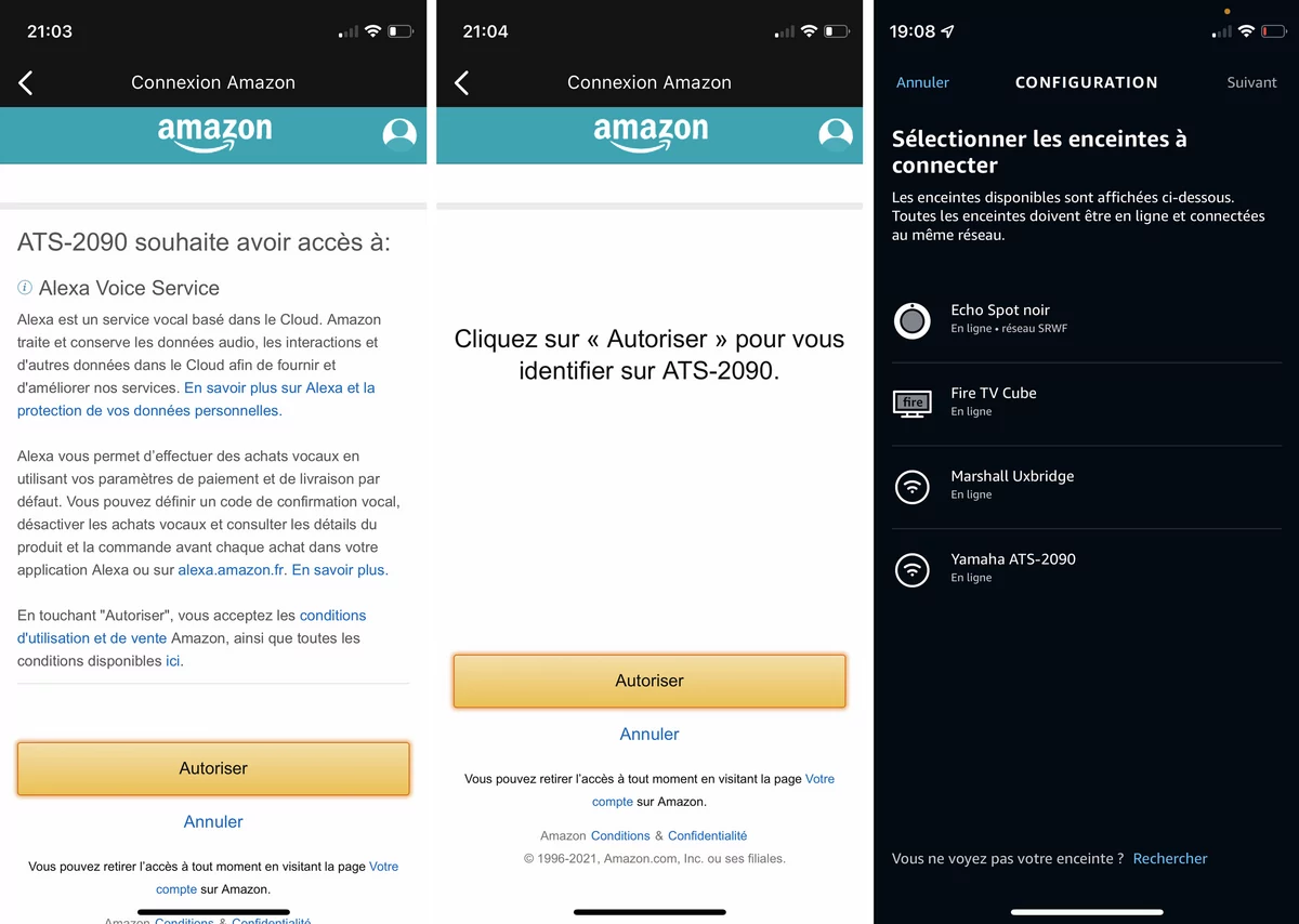Yamaha ATS-2090 app Alexa