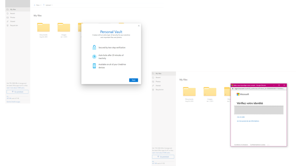 OneDrive Vault 2 © © Microsoft