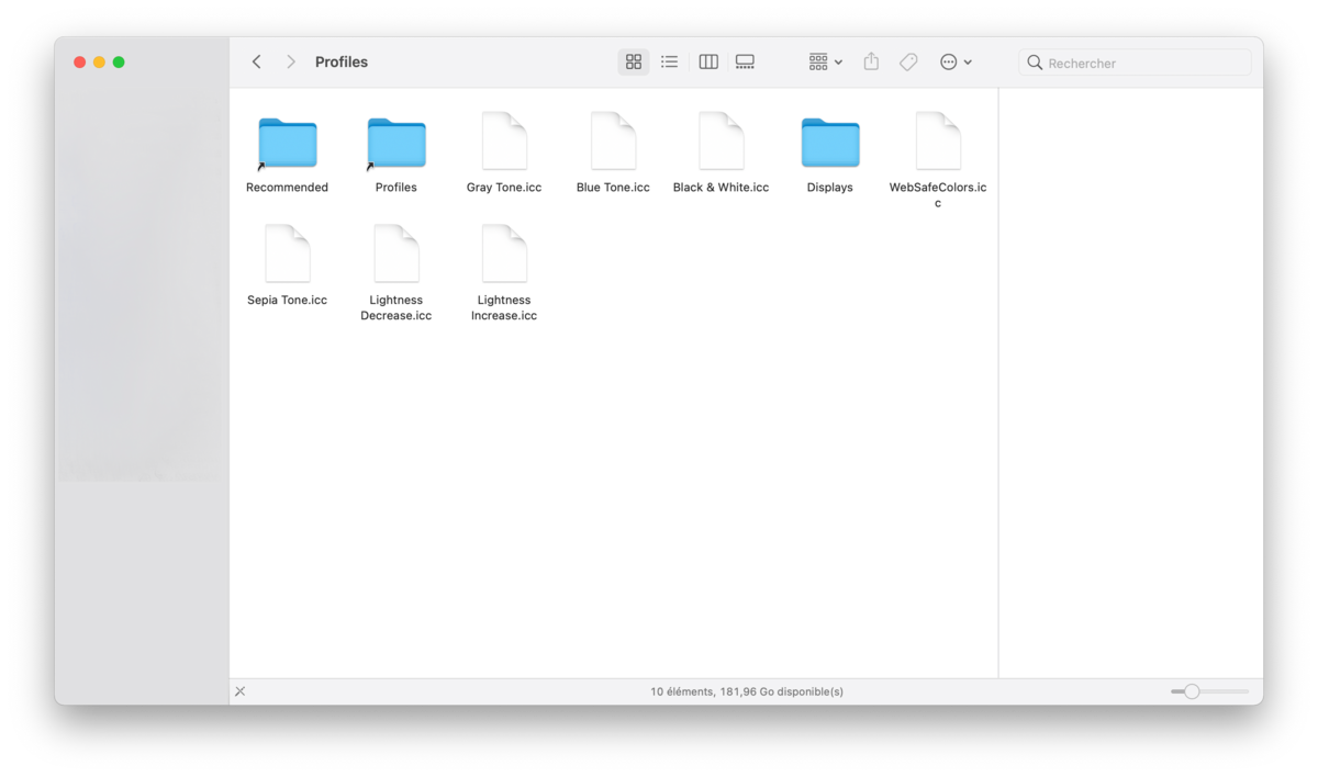 Gestion des couleurs Mac OS