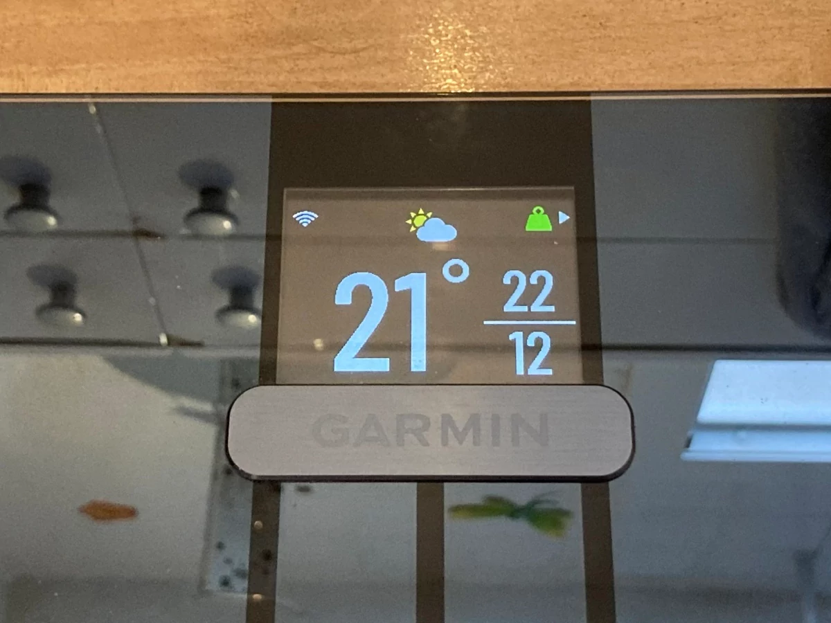 Garmin Index S2 - Ecran météo © Johan Gautreau