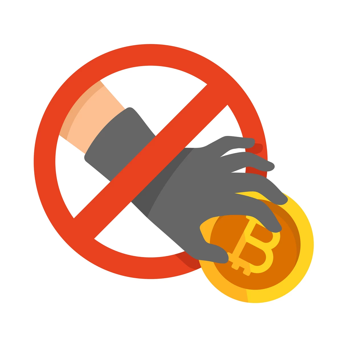 Bitcoin barré © Shutterstock
