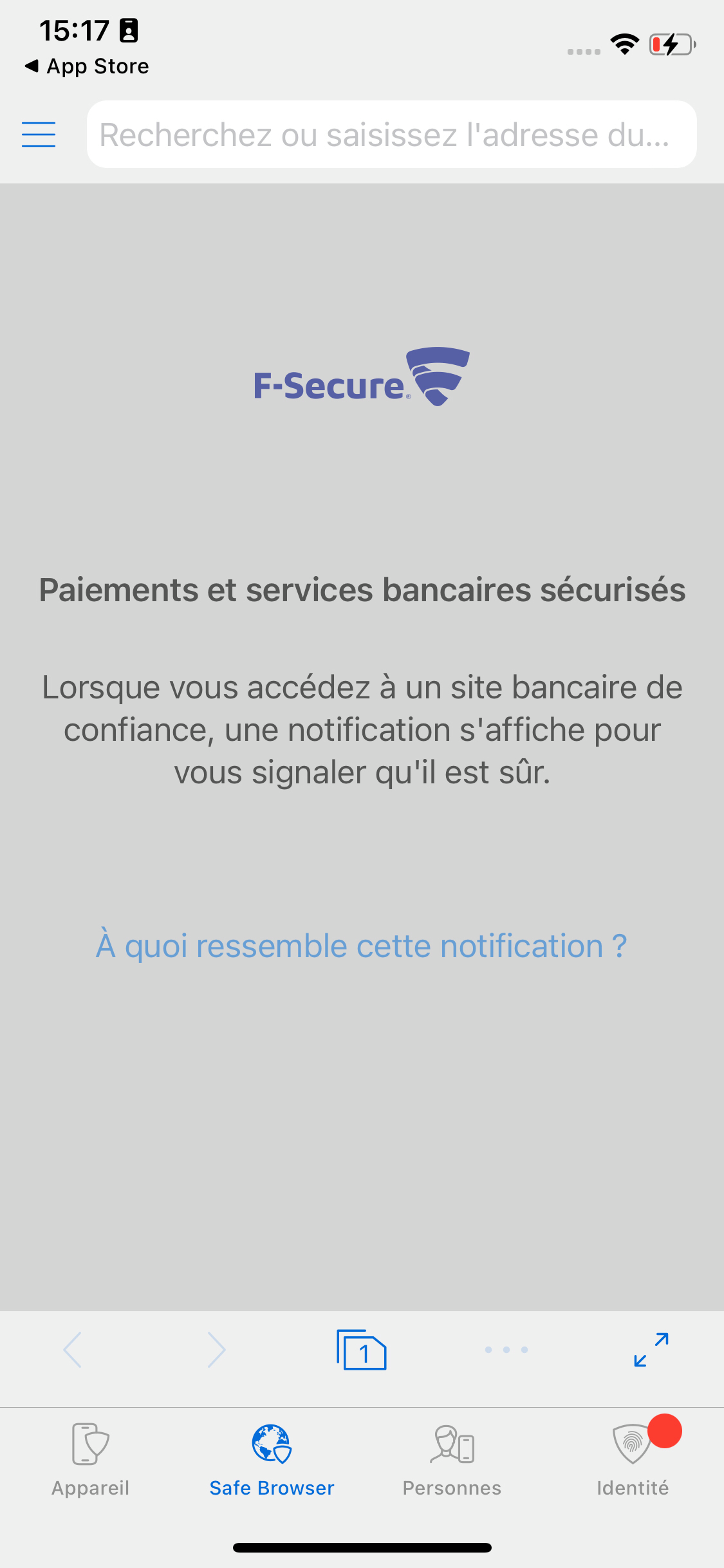 F-Secure SAFE iOS © Stephane Ruscher/Clubic