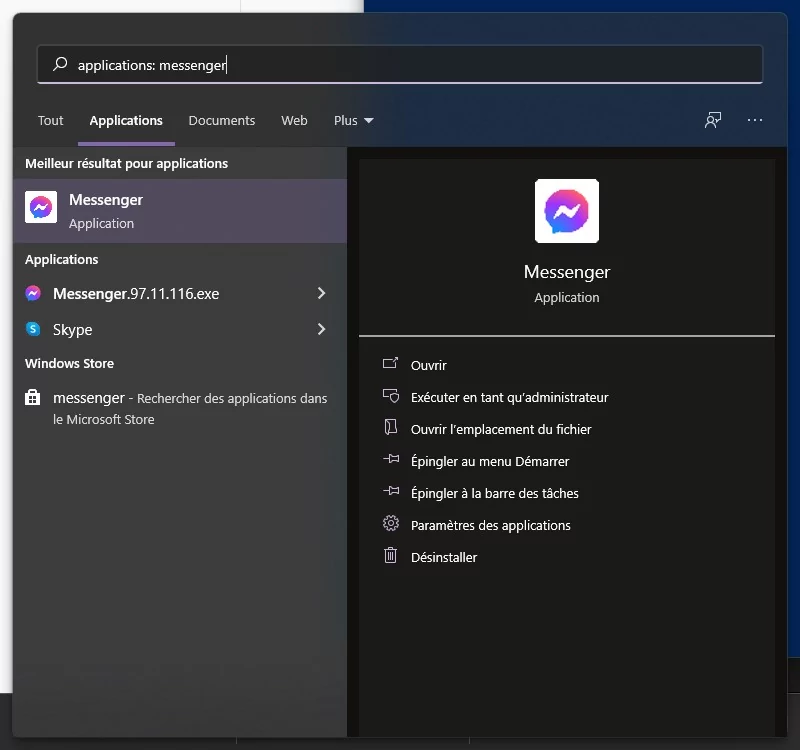 Messenger Android Windows 11