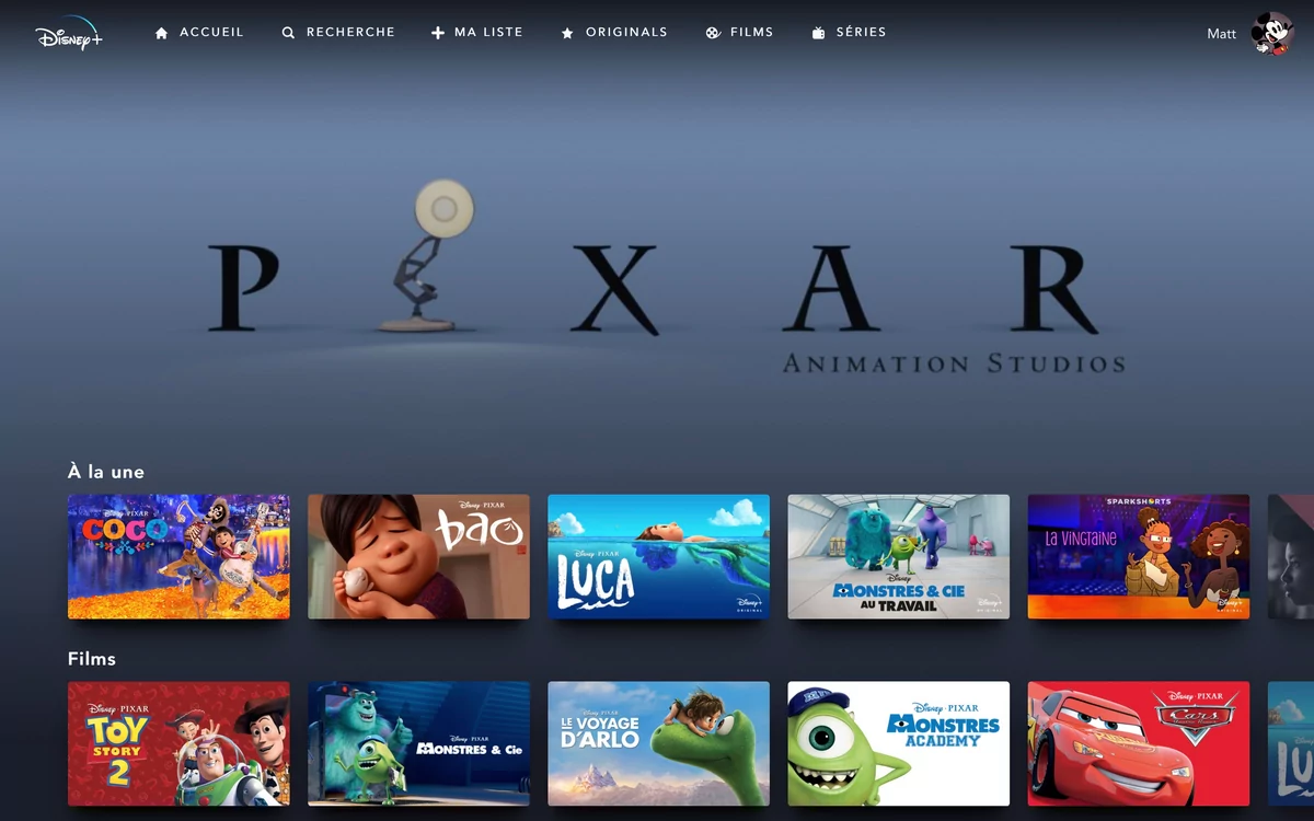 Disney+ Pixar © © Clubic.com