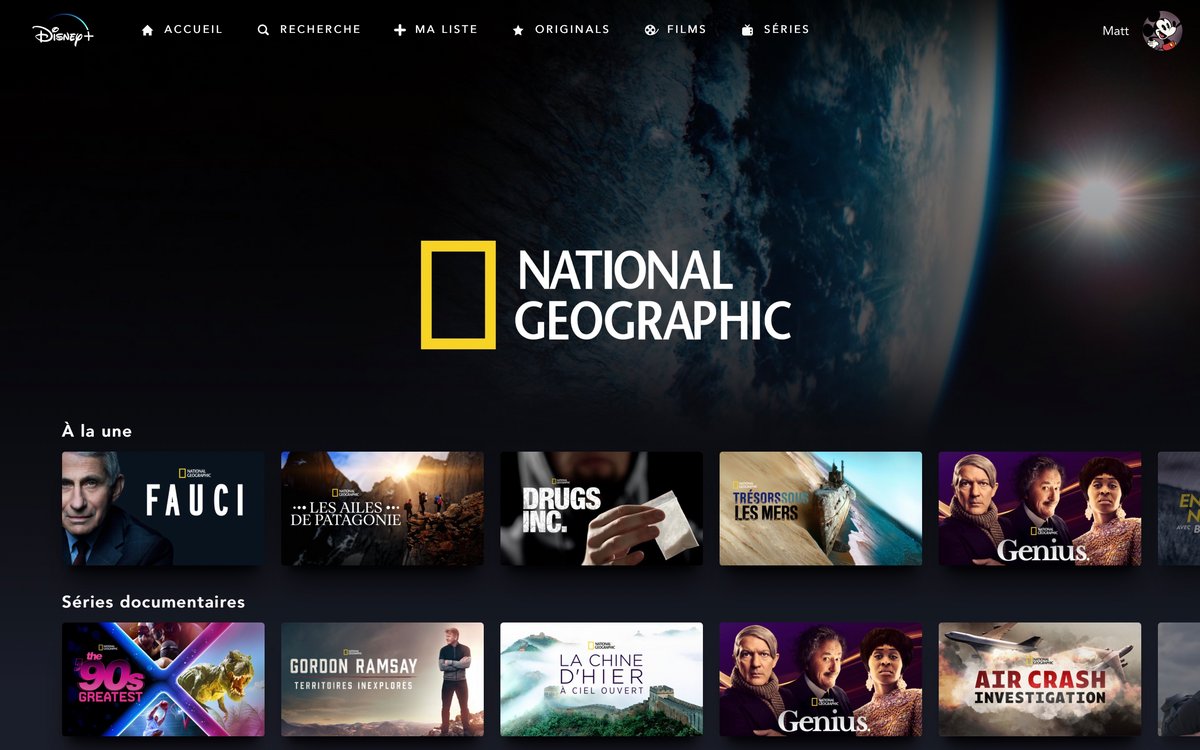 Disney+ - La section National Geographic