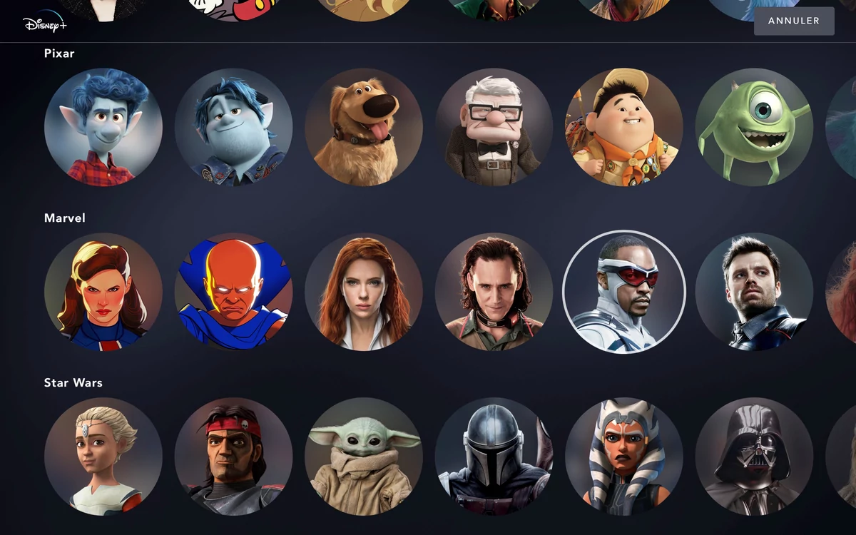 Disney+ profil avatars © © Clubic.com