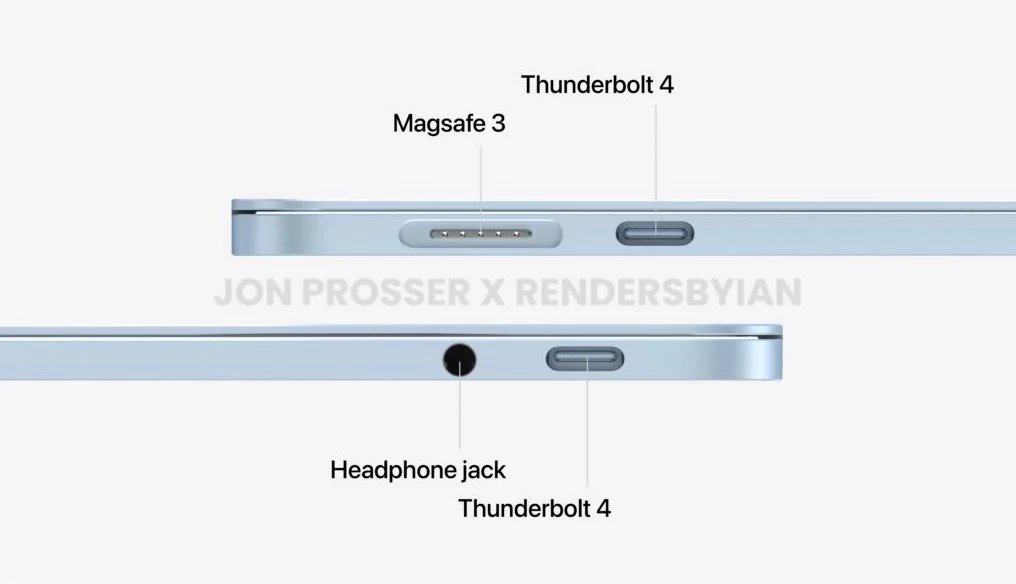 MacBook Air 2022 rendus-4 © © Jon Prosser