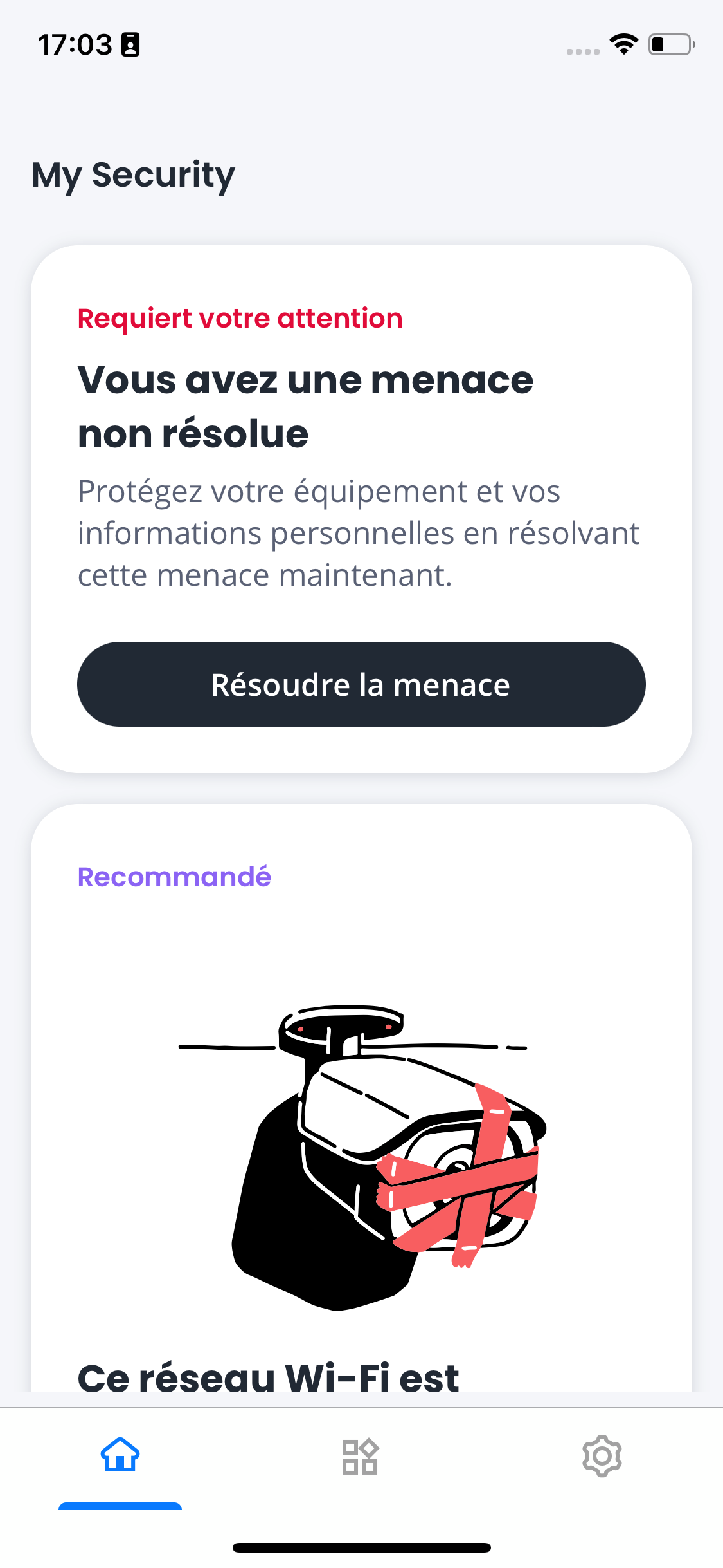 McAfee Total Protection 2021 iOS © Stephane Ruscher/Clubic.com