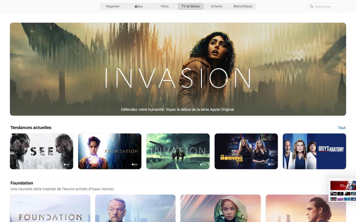 Apple TV TV et séries © © Clubic.com