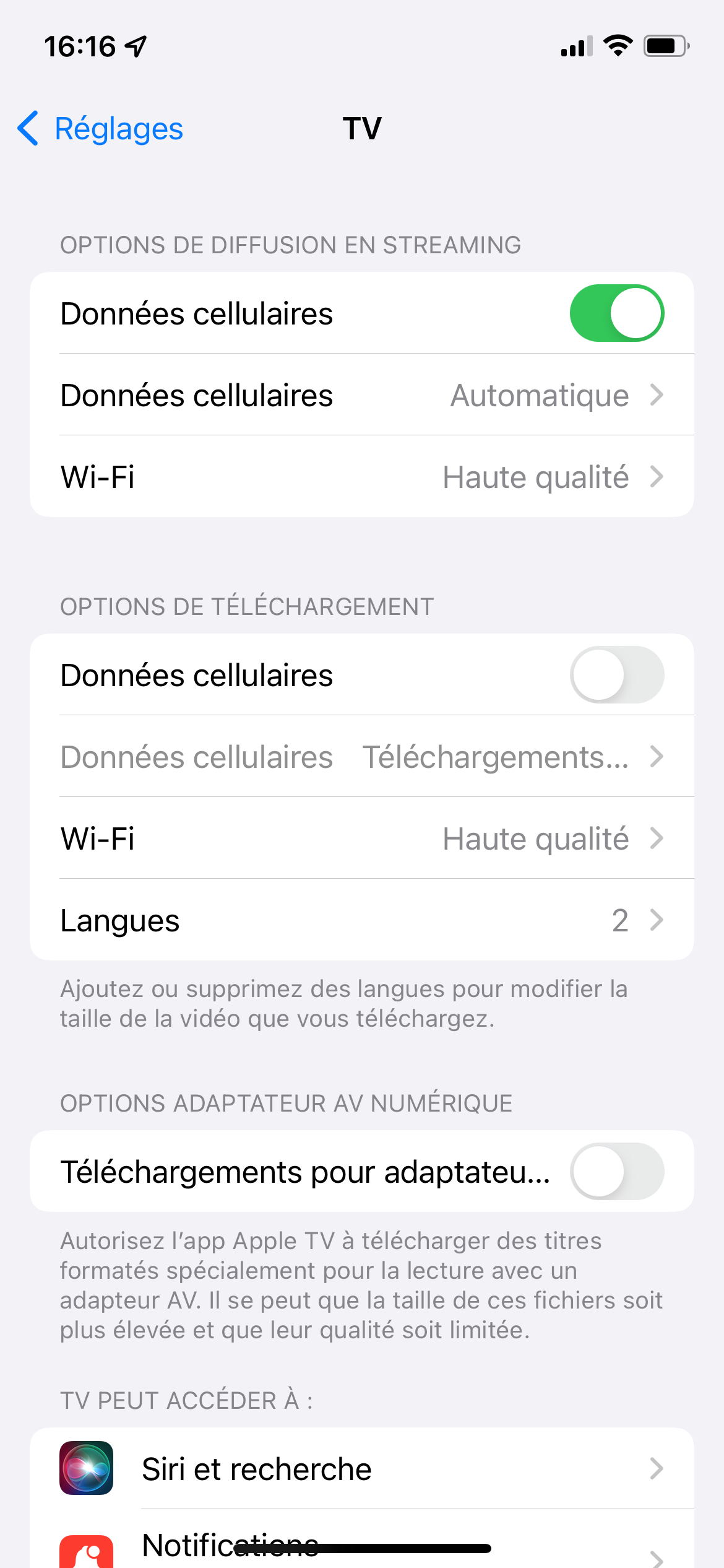 Apple TV Réglages iOS 2 © © Clubic.com