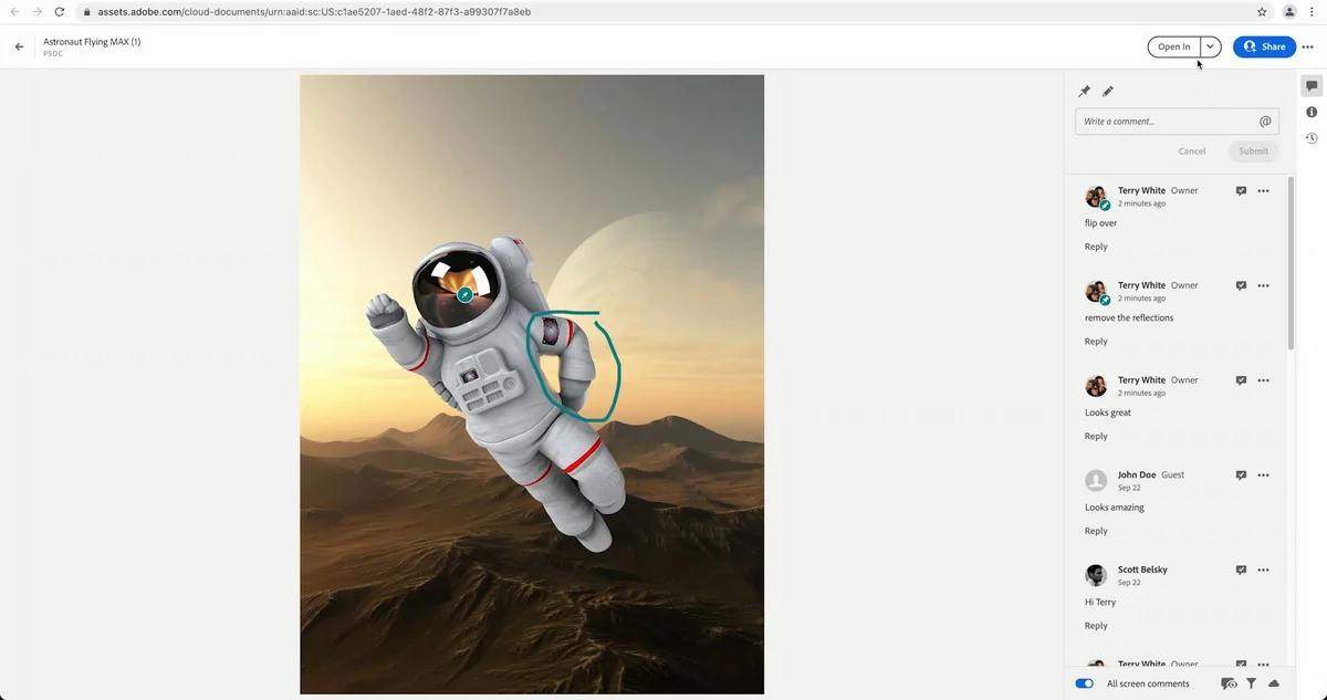 photoshop_web_commentaire © Adobe