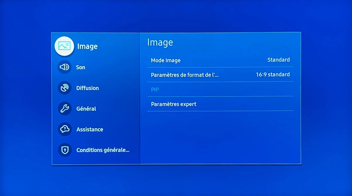 Samsung QE65QN95A menu paramètres