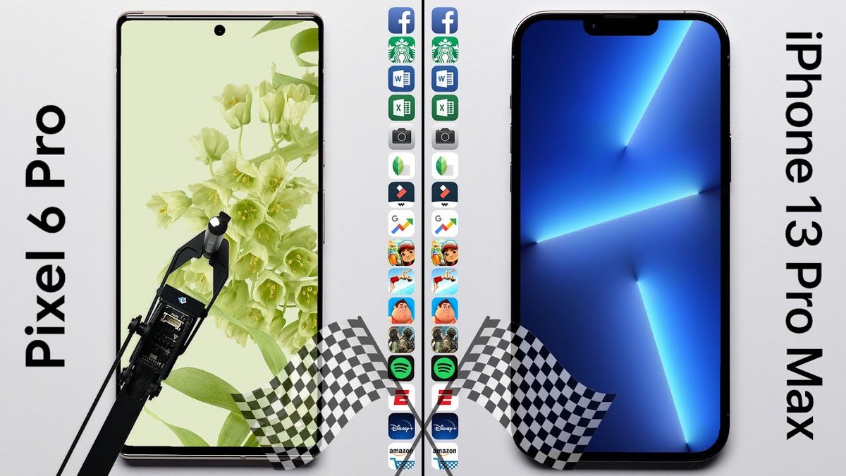 Google Pixel 6 Pro vs iPhone 13 Pro Max © © PhoneBuff
