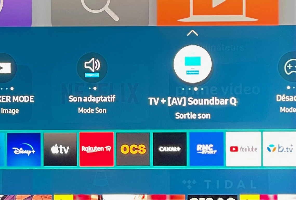 Samsung HW-Q600A TV menu