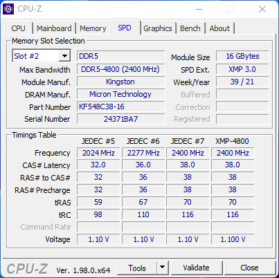 Alder Lake Core i9-12900K - CPU-Z © Nerces