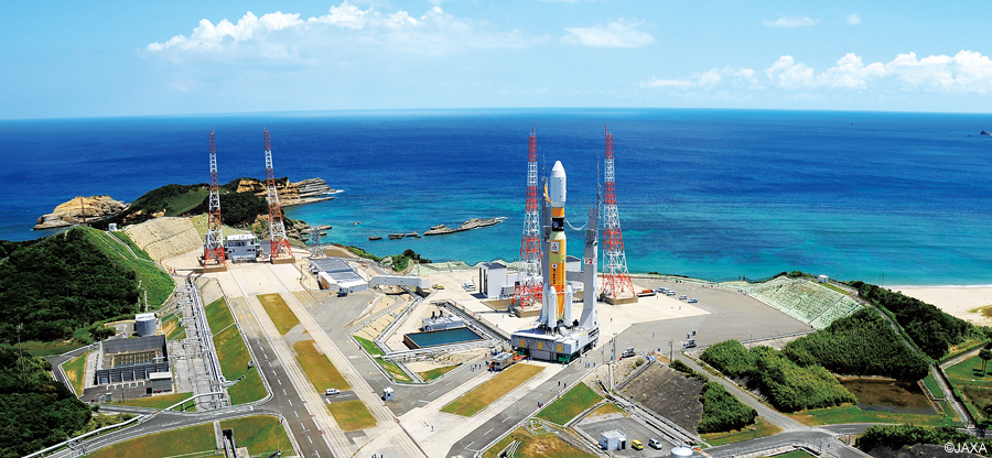 Les deux sites de lancement très rapprochés à Tanegashima. Tout est pourtant optimisé pour une efficacité maximale... Crédits JAXA