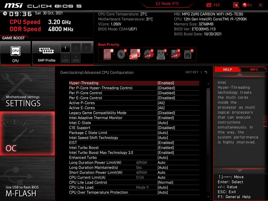 MSI MPG Z690 Carbon WiFi © Nerces