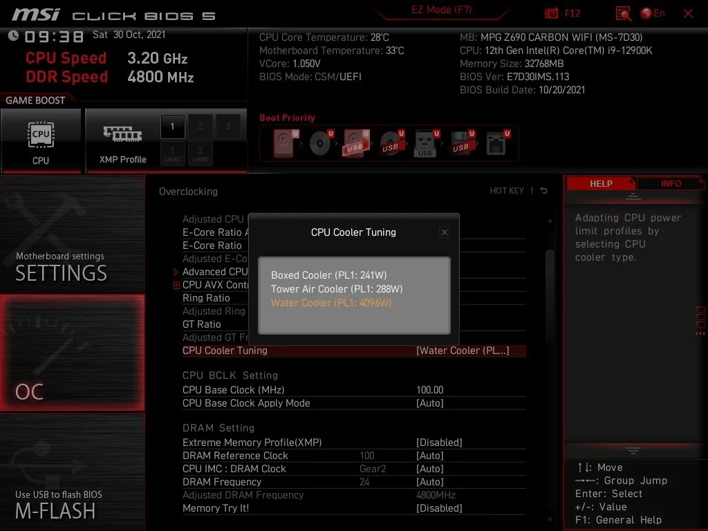 MSI MPG Z690 Carbon WiFi © Nerces