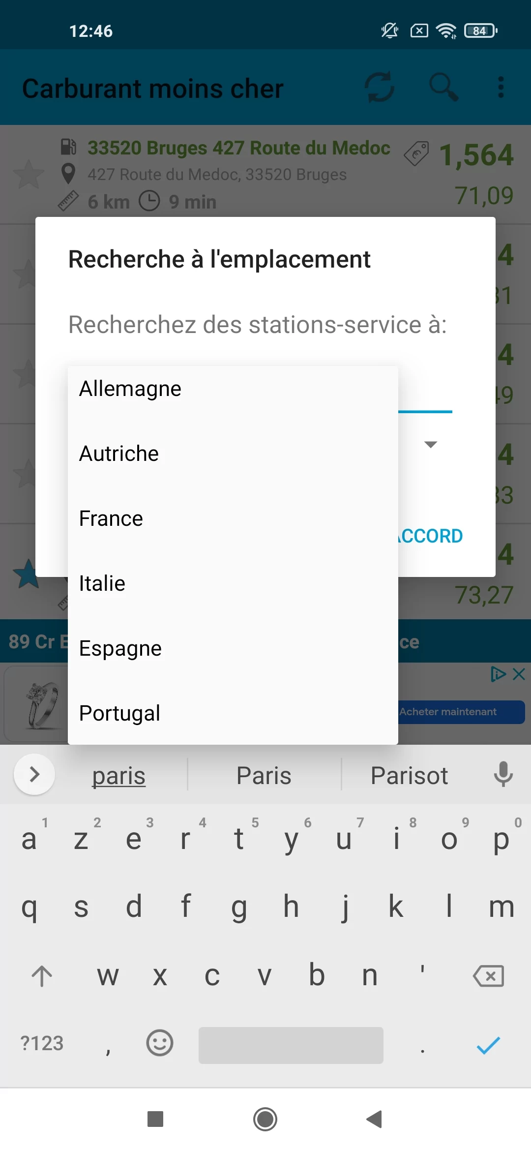 Carburant moins cher screen 2