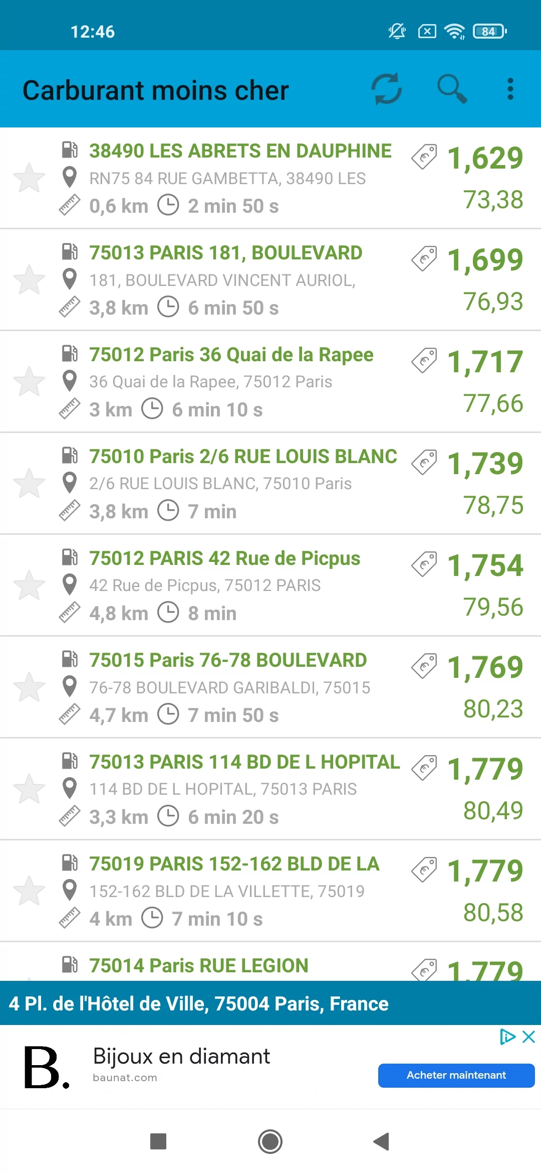 Carburant moins cher screen 3
