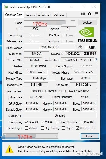 CMP170HX © TechPowerUp