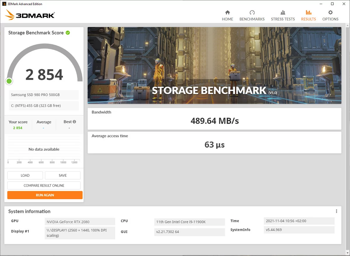 3DMark Storage Benchmark © UL