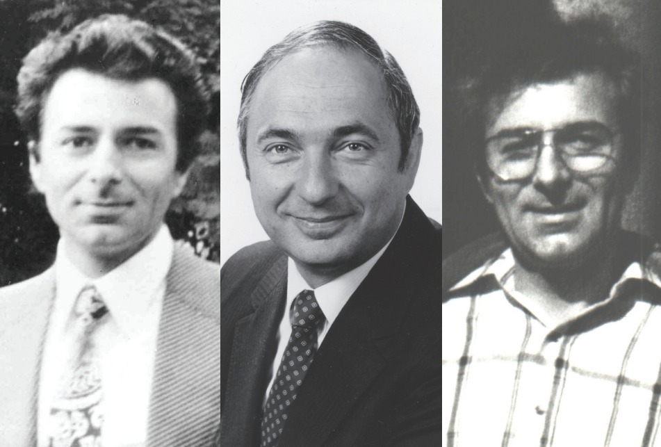 De gauche à droite : Federico Faggin, Stan Mazor et Ted Hoff, les trois créateurs du processeur 4004 (© Intel)