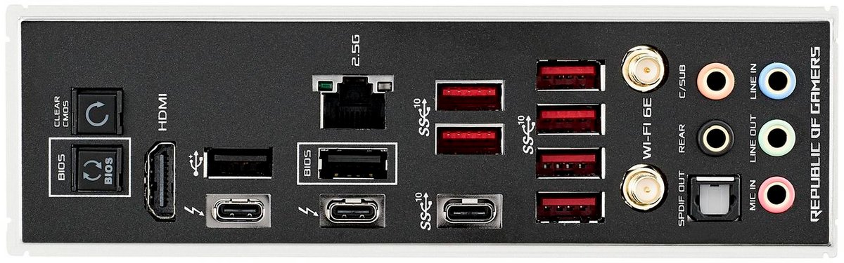 Un HDMI, mais pas de DisplayPort pour une carte qui fait le plein d&#039;USB-A 3.2 Gen 2 © Asus