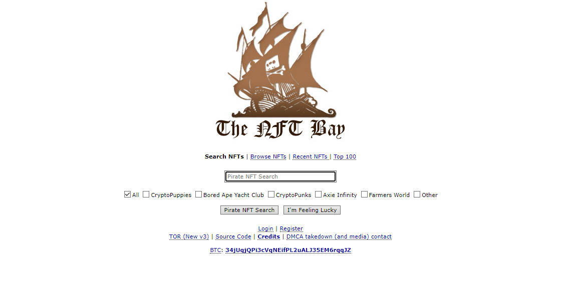 Il y a un Pirate Bay du NFT, avec des torrents