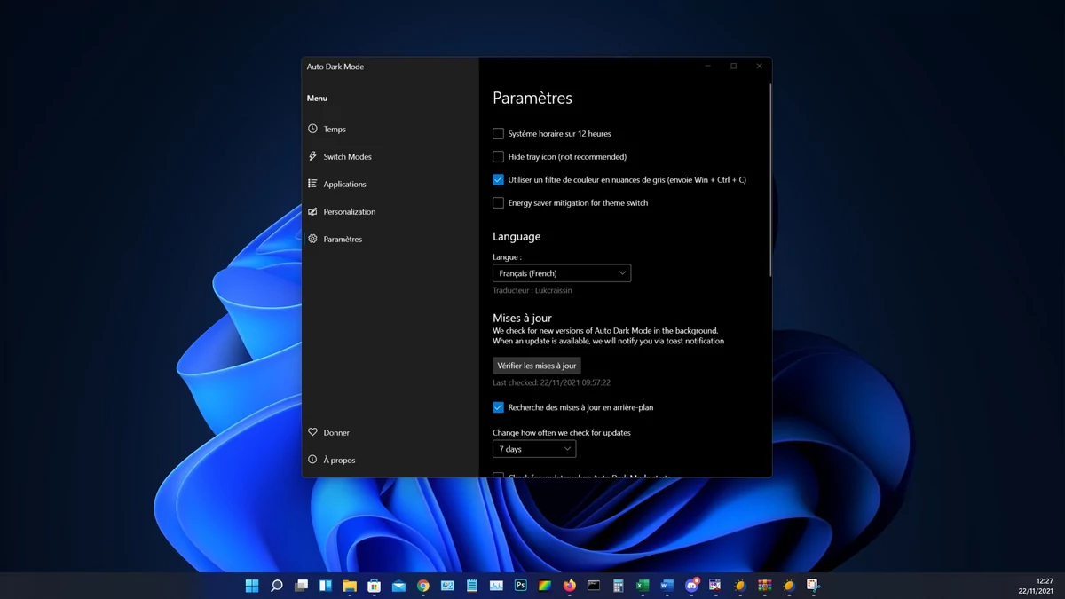 auto dark mode