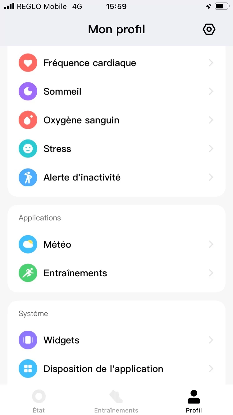 Xiaomi Wear Lite - Onglet 4 © Johan Gautreau