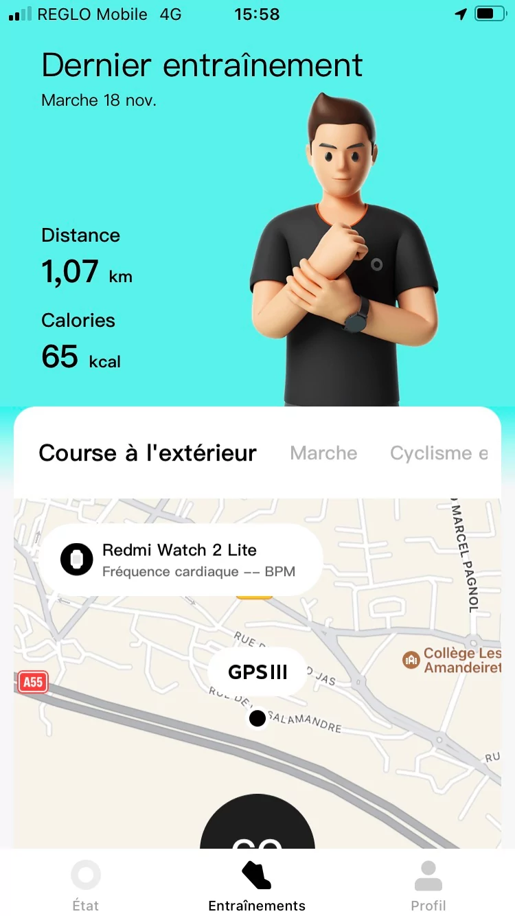 Xiaomi Wear Lite - Onglet 2 © Johan Gautreau