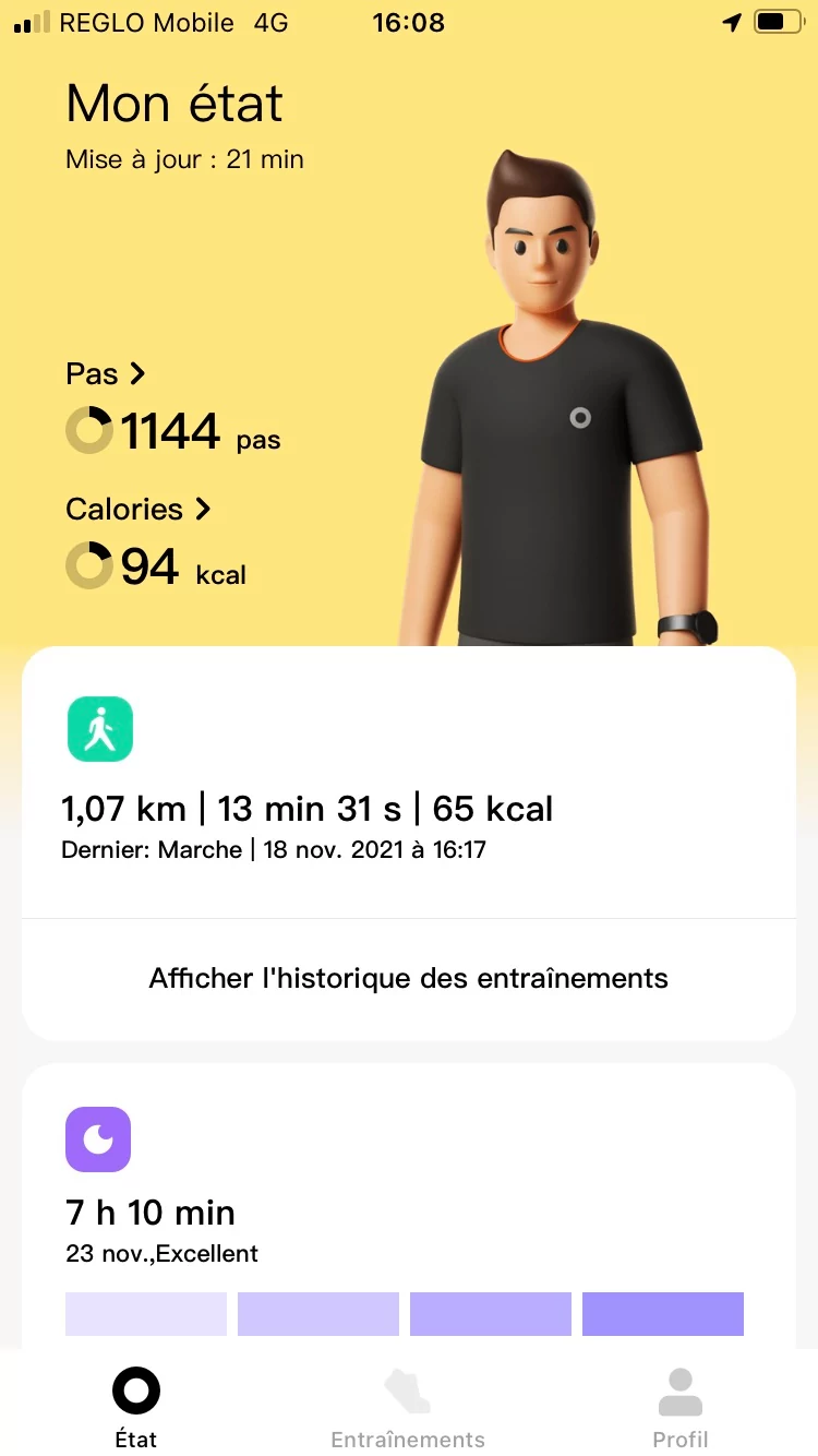 Xiaomi Wear Lite - Onglet 1 © Johan Gautreau