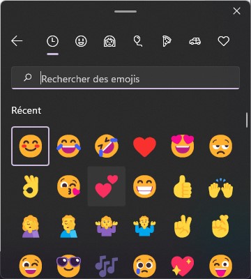 Emojis Windows 11