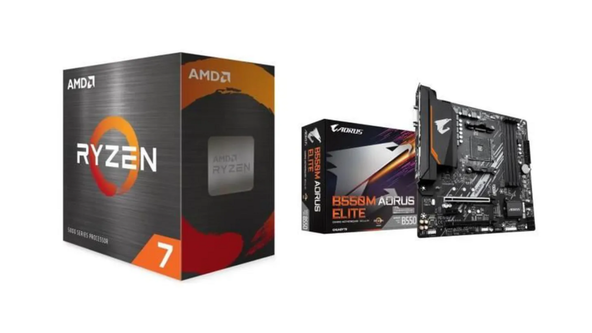 Pack AMD Ryzen 7 + Gigabyte B550M AORUS Elite.png © Cdiscount