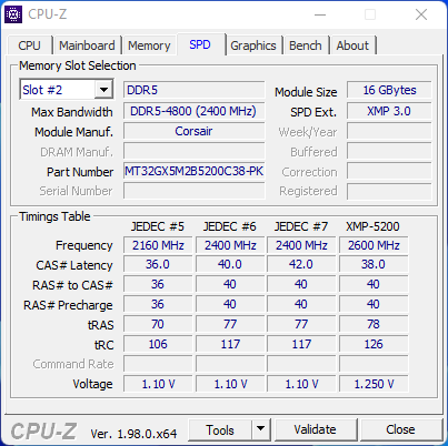 Corsair Dominator Platinum RGB DDR5-5200 © Nerces