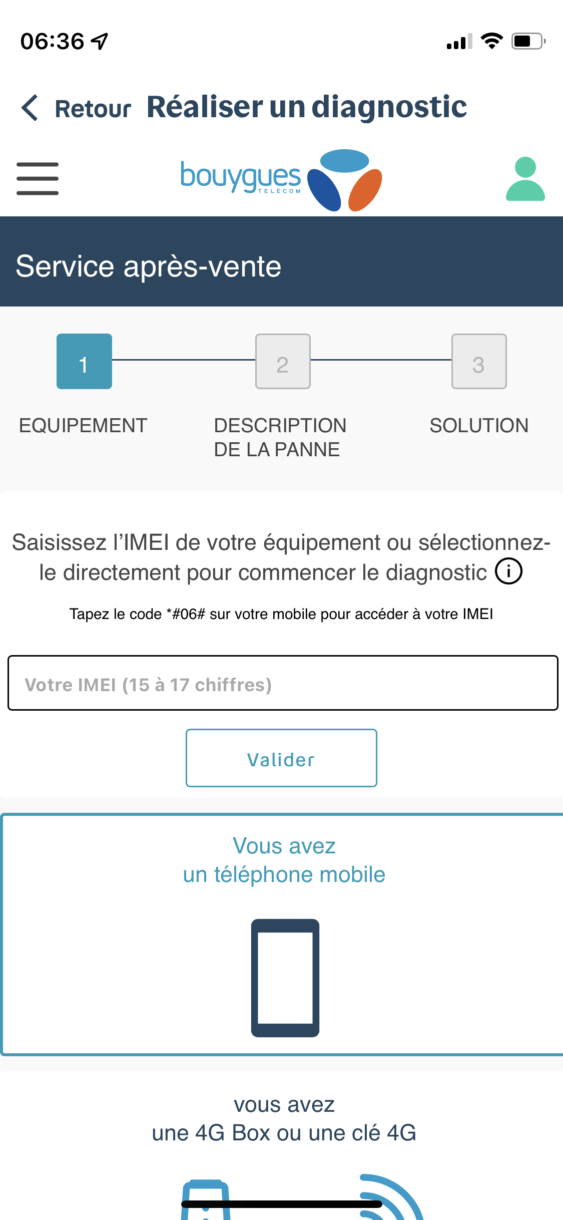 Bouygues espace client iOS screen 10