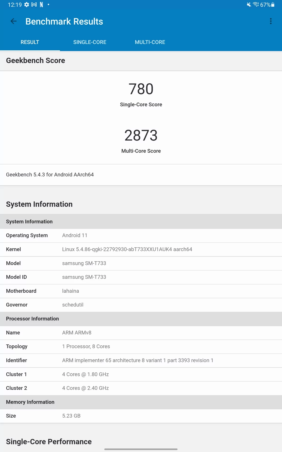 Test Samsung Galaxy Tab S7 FE
