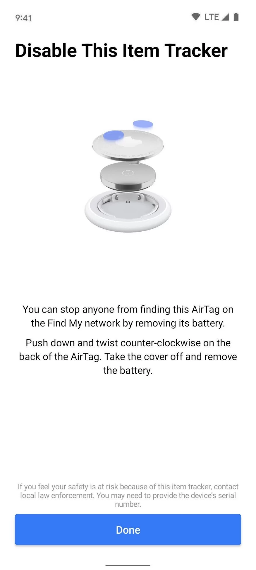 Tracker Detect © Apple