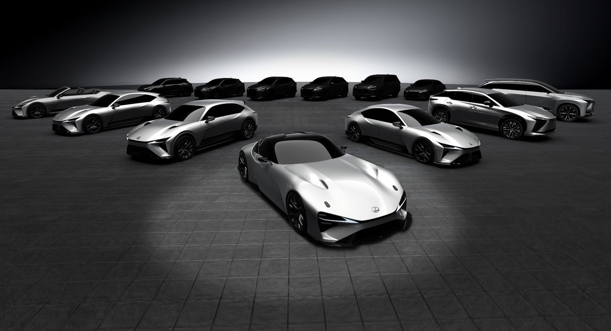 La future gamme électrique, avec la supercar en premier plan © Lexus