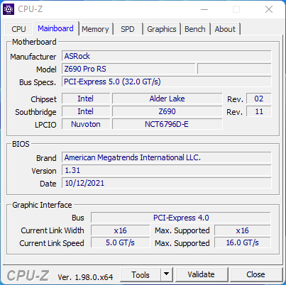 ASRock Z690 PRO RS © Nerces