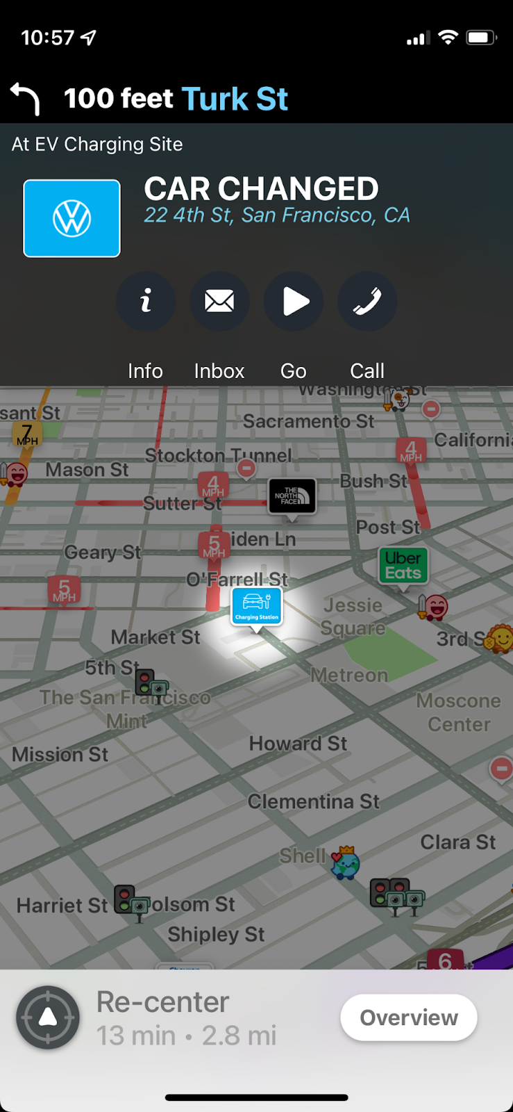 Stations de recharge Waze © Waze via 9to5Google