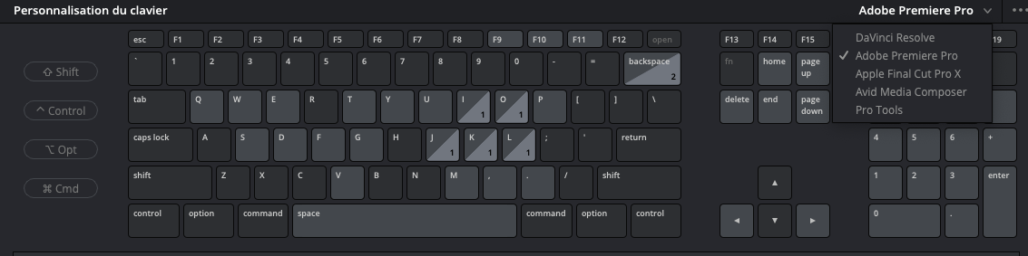 Resolve Keyboard © Black Magic Design